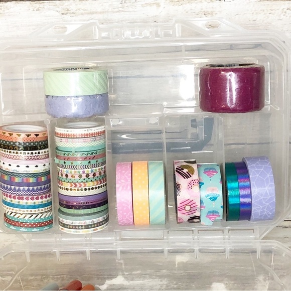 Arts Crafts Journal Supplies Storage Box Washi Tape-Markers-Colored Pencils EUC - Picture 12 of 16
